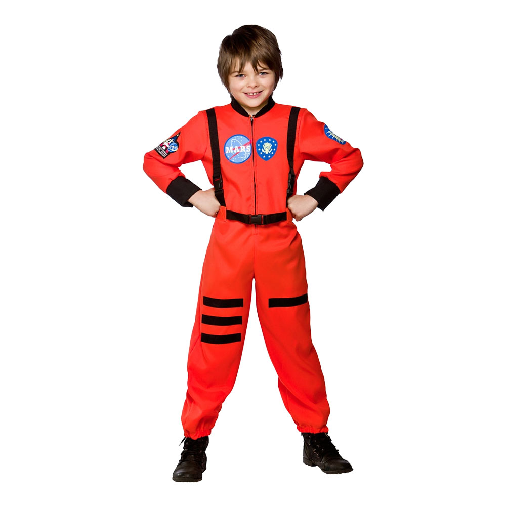 Astronaut Orange Barn Maskeraddräkt - Large