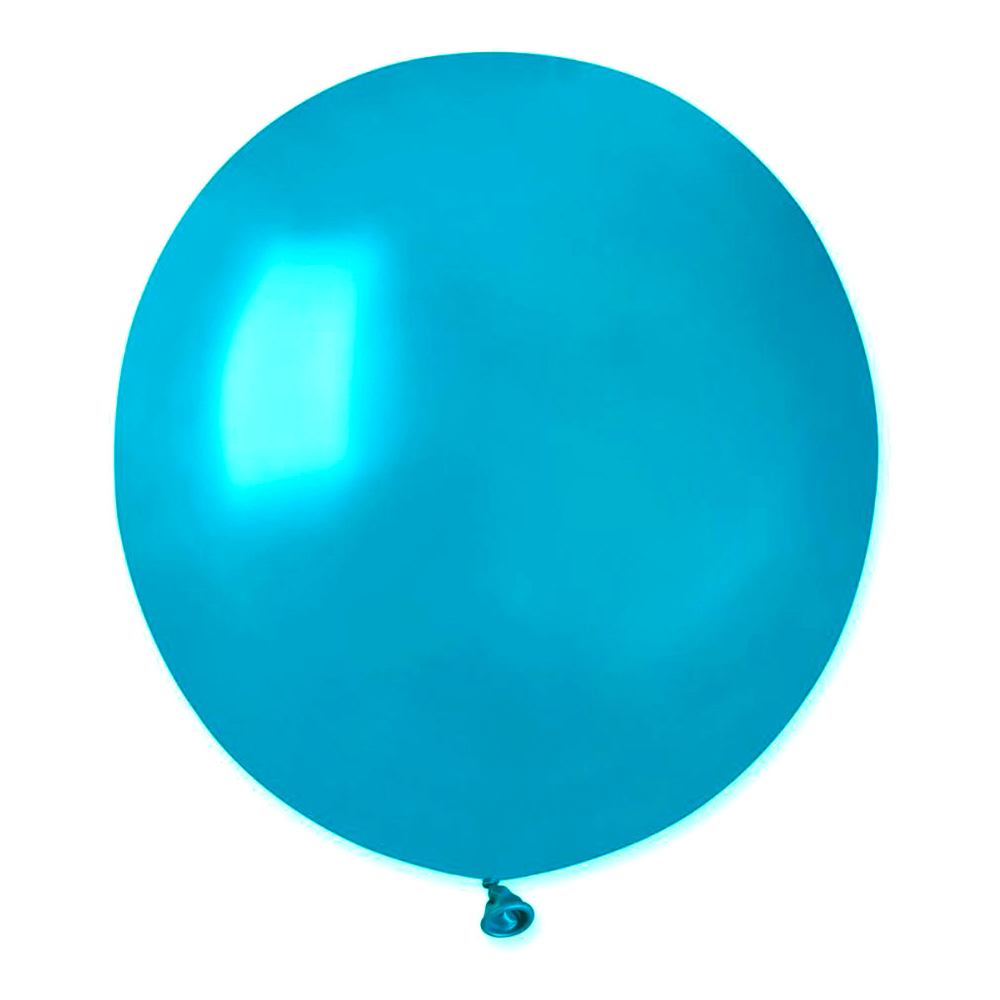 Ballonger Blå Metallic Runda Stora - 10-Pack
