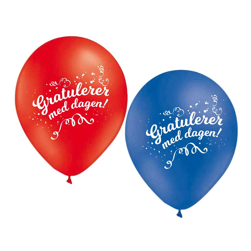 Ballonger Gratulerer med dagen - 100-pack