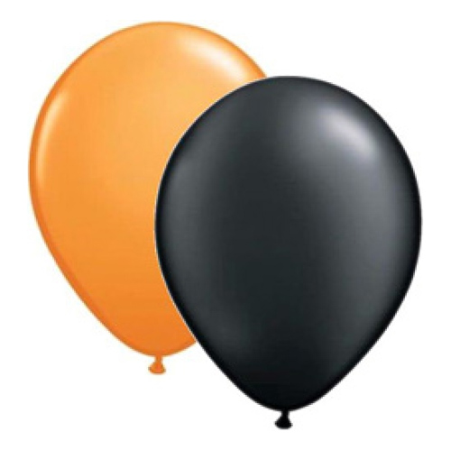 Ballonger Svart/Orange - 50-pack
