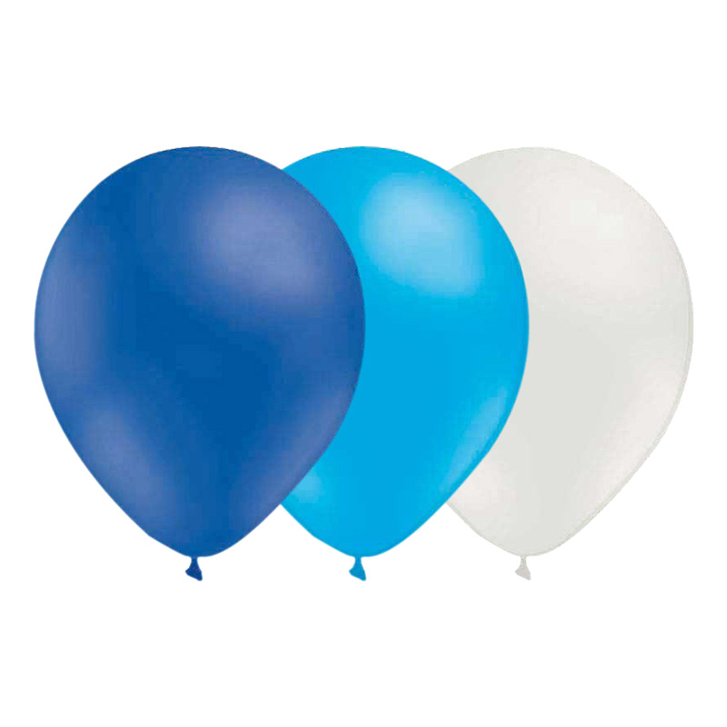 Ballongkombo Blå-Ljusblå-Vit - 15-pack