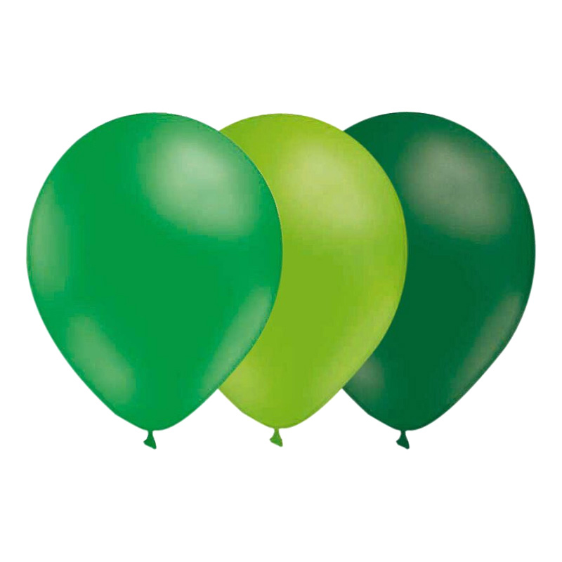 Ballongkombo Grön-Limegrön-Mörkgrön - 15-pack