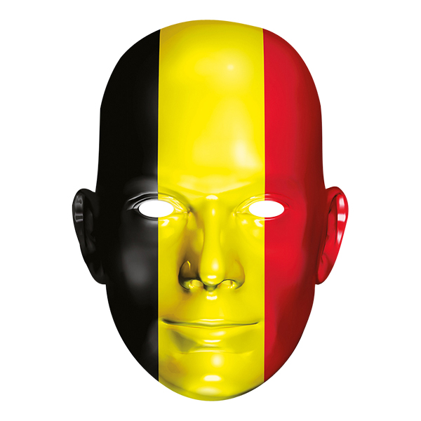 Belgiens Flagga Pappmask