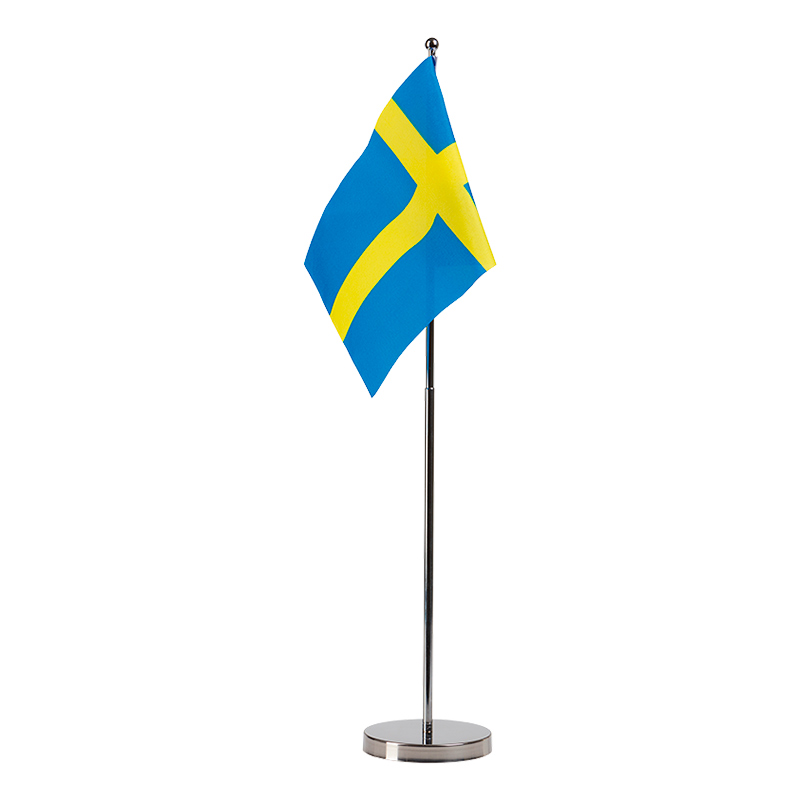 Bordsflagga Sverige i Metall