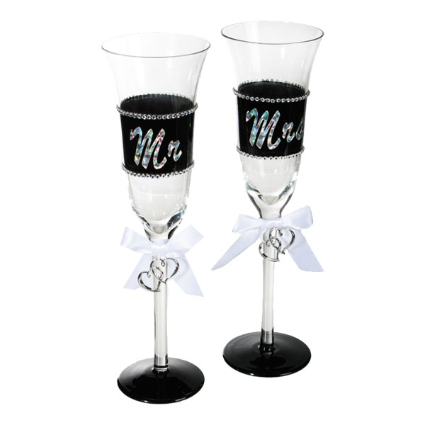 Champagneglas Mr & Mrs - 2-pack