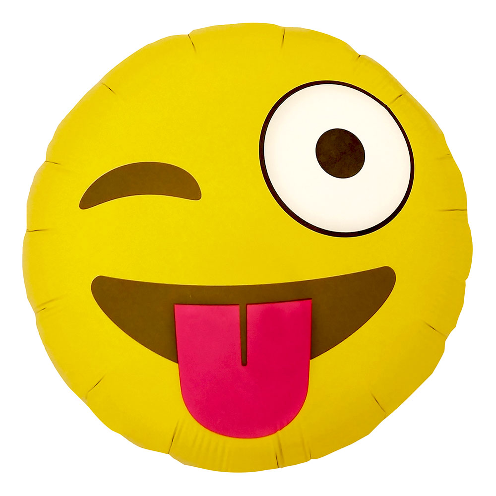 Emoji Winking Folieballong