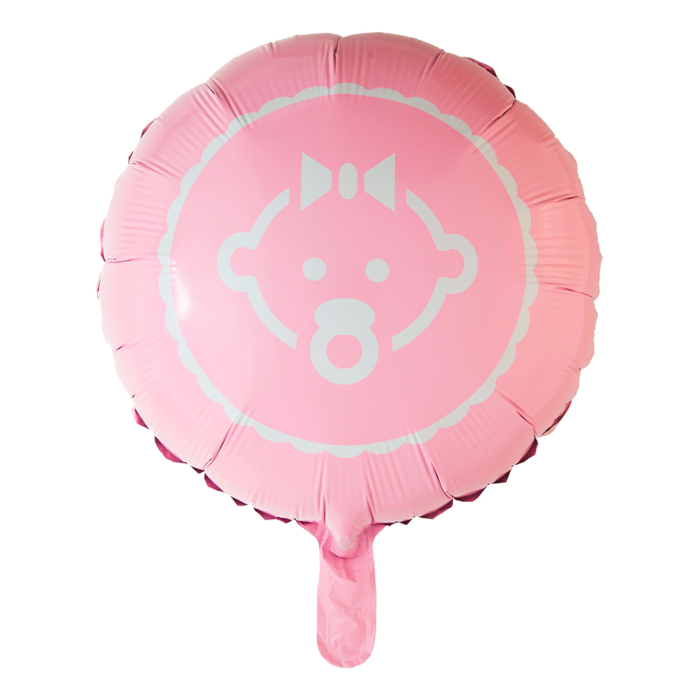 Folieballong Babyshower Rosa