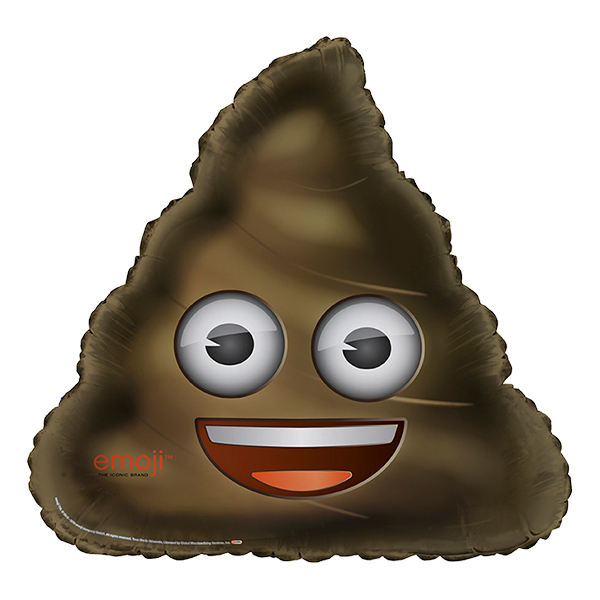 Folieballong Stor Emoji Poop