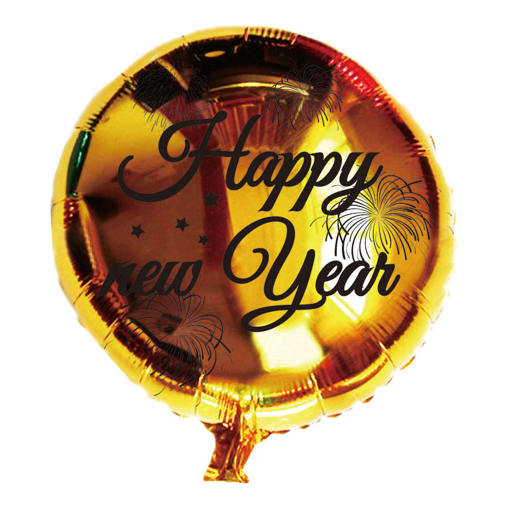Folieballong Guld Happy New Year