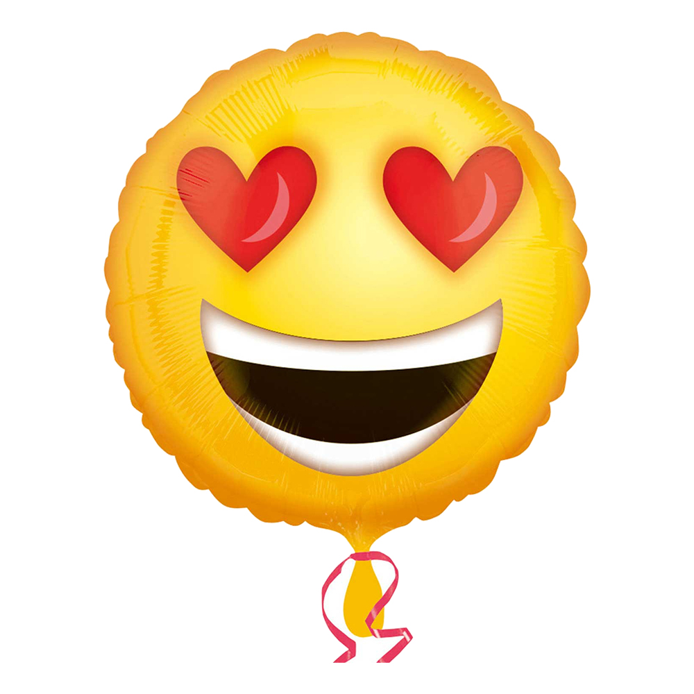 Folieballong Heart Eyes Emoji - 1-pack