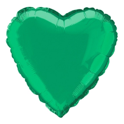 Folieballong Hjärta Grönt