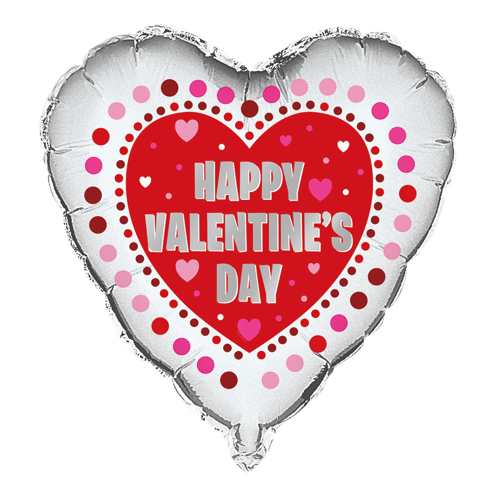 Folieballong Hjärta Happy Valentine