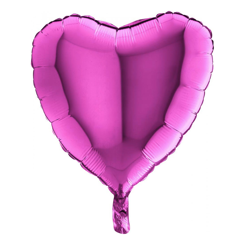Folieballong Hjärta Magenta