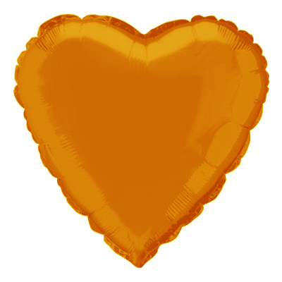 Folieballong Hjärta Orange