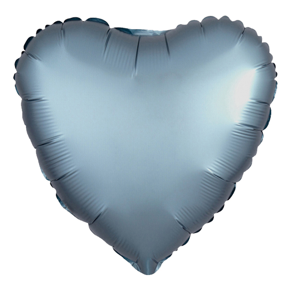 Folieballong Hjärta Satin Blå