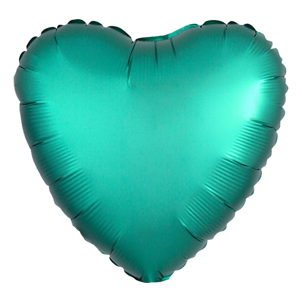 Folieballong Hjärta Satin Grön