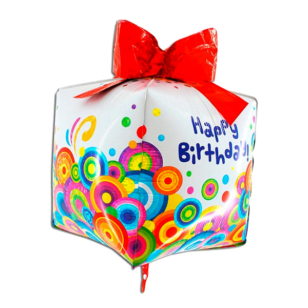 Folieballong Happy Birthday med Rosett