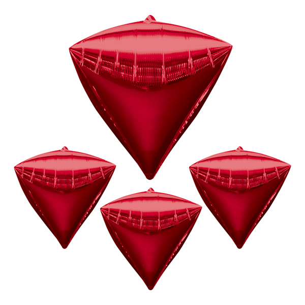 Folieballong Röd Diamant