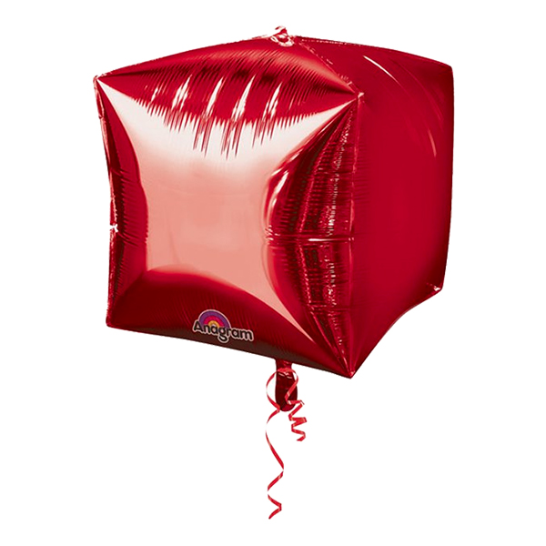 Folieballong Röd Kub