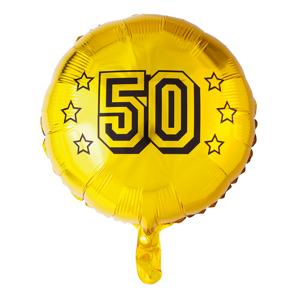 Folieballong Rund Guld 50