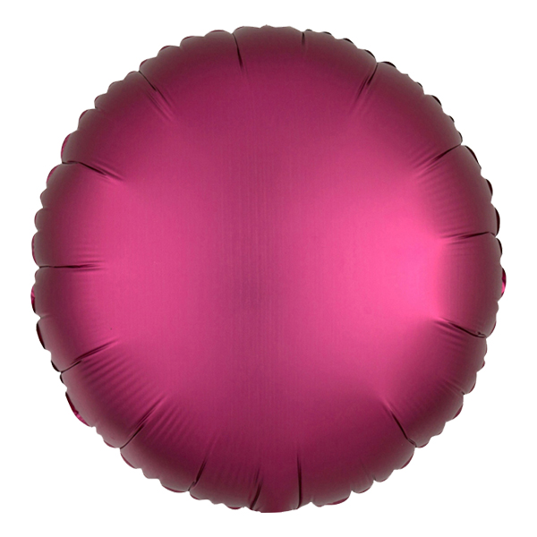 Folieballong Rund Satin Pomegranate