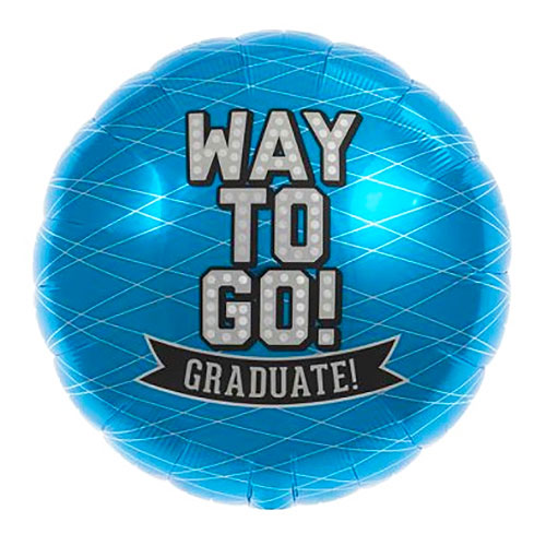 Folieballong Rund Way To Go Graduate