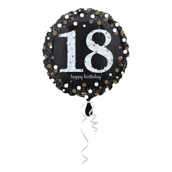 Folieballong Sparkling Birthday 18
