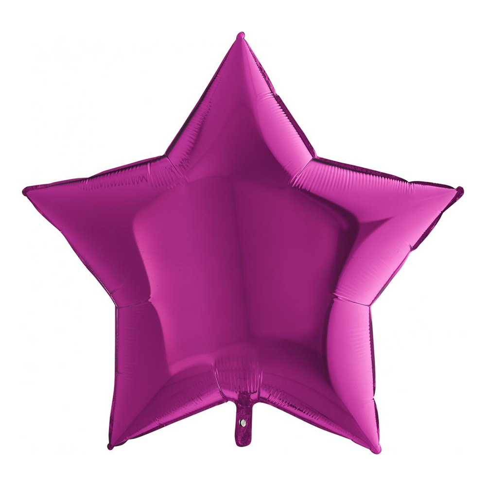 Folieballong Stjärna Stor Magenta