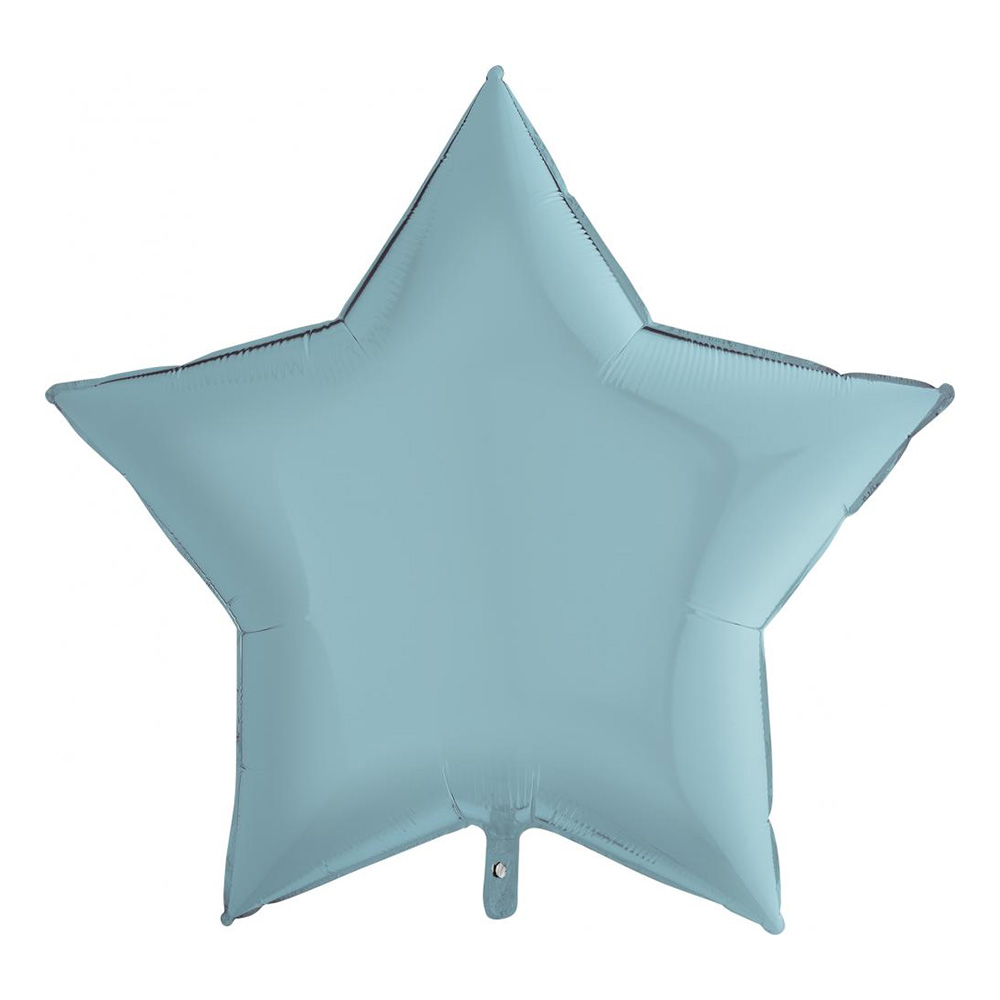 Folieballong Stjärna Stor Pastellblå