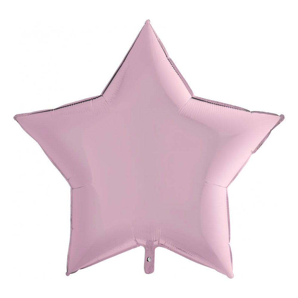 Folieballong Stjärna Stor Pastellrosa