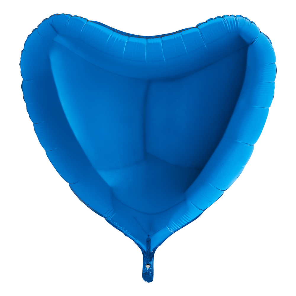 Folieballong Stort Hjärta Blått