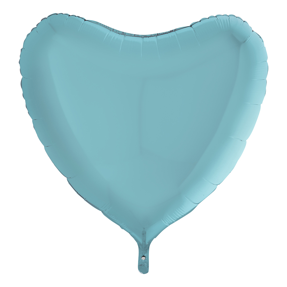 Folieballong Stort Hjärta Pastellblått
