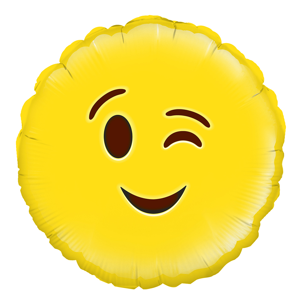 Folieballong Wink Emoji