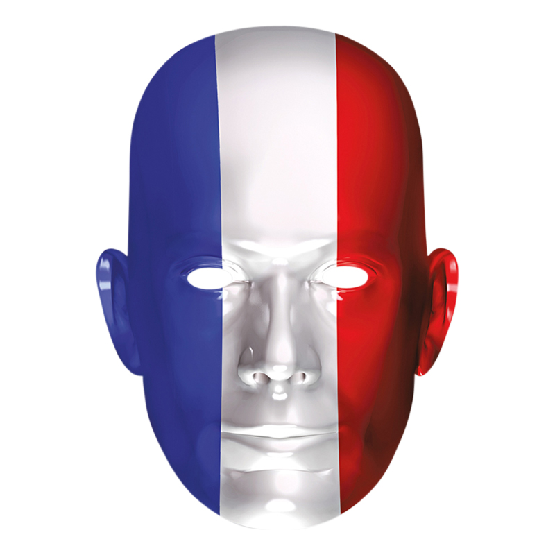 Frankrikes Flagga Pappmask