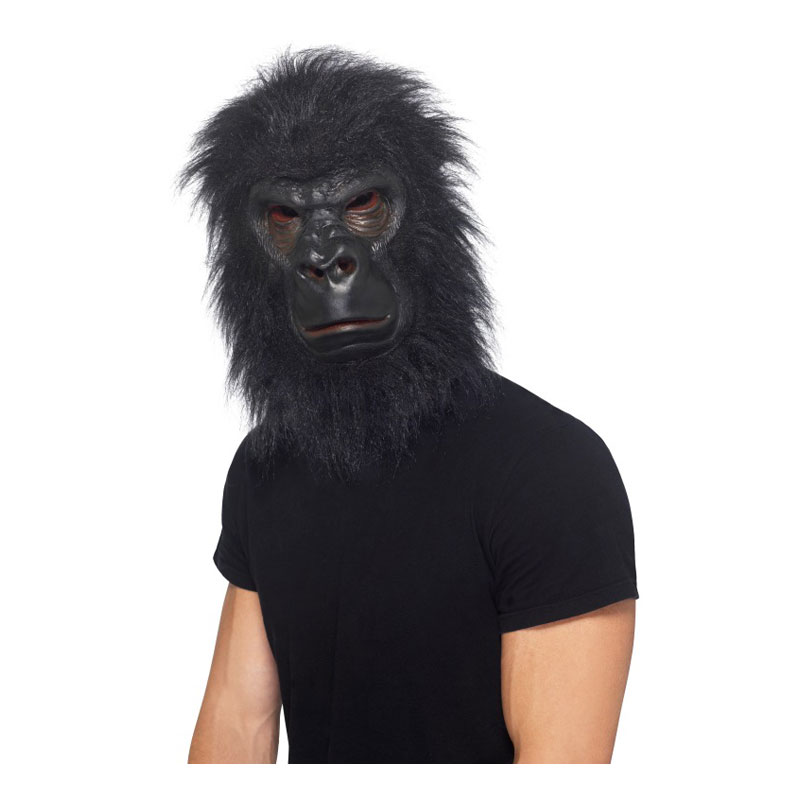 Gorilla Mask med Hår - One size