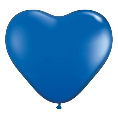 Hjärtballonger Blåa - 50-pack