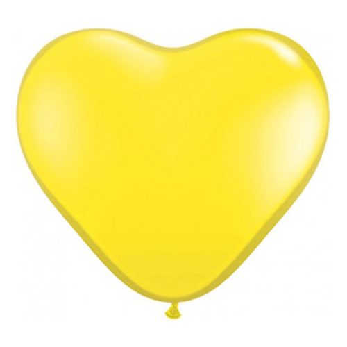 Hjärtballonger Gula - 50-pack