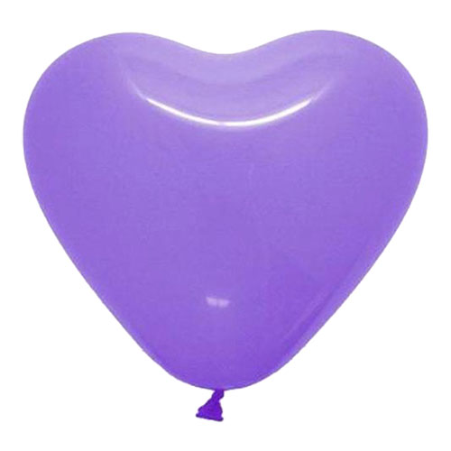 Hjärtballonger Lila - 50-pack