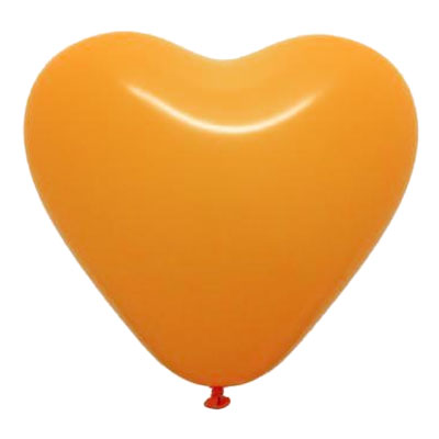 Hjärtballonger Orange - 10-pack