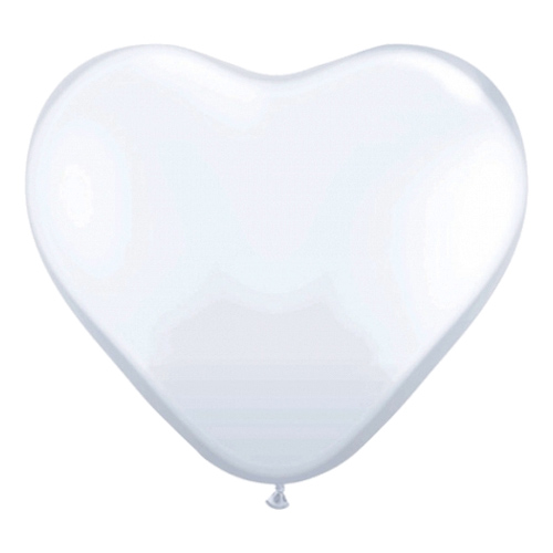 Hjärtballonger Vita - 25-pack