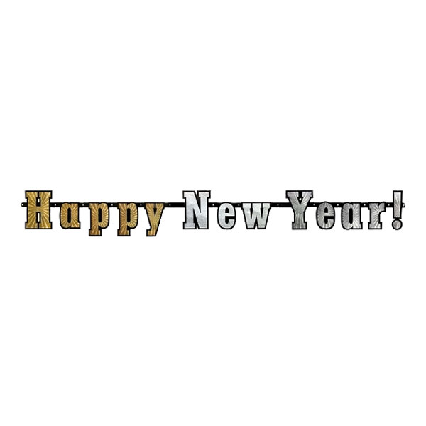 Holografisk Bokstavsgirlang Happy New Year