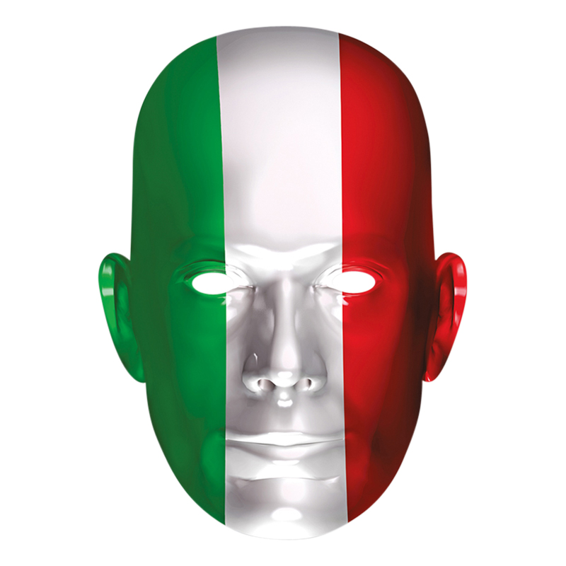 Italiens Flagga Pappmask