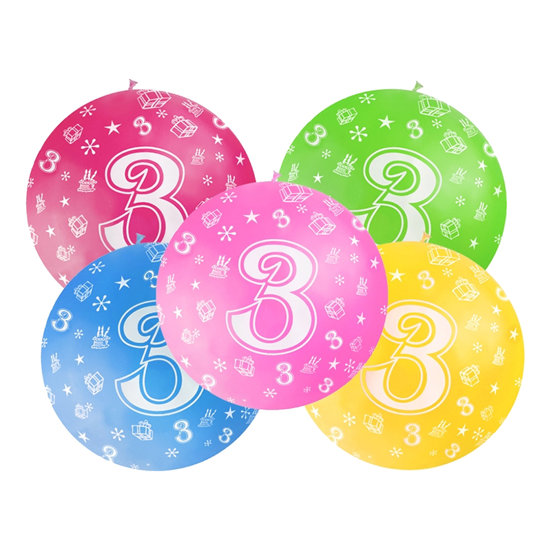 Jätteballong Birthday 3 - 1-pack