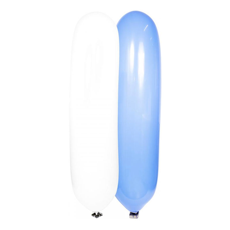 Jätteballong Zeppelinare Blå/Vit - 2-pack