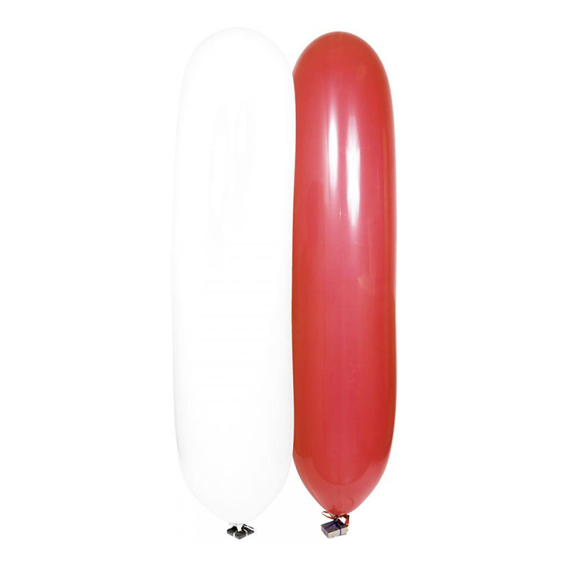 Jätteballong Zeppelinare Röd/Vit - 2-pack