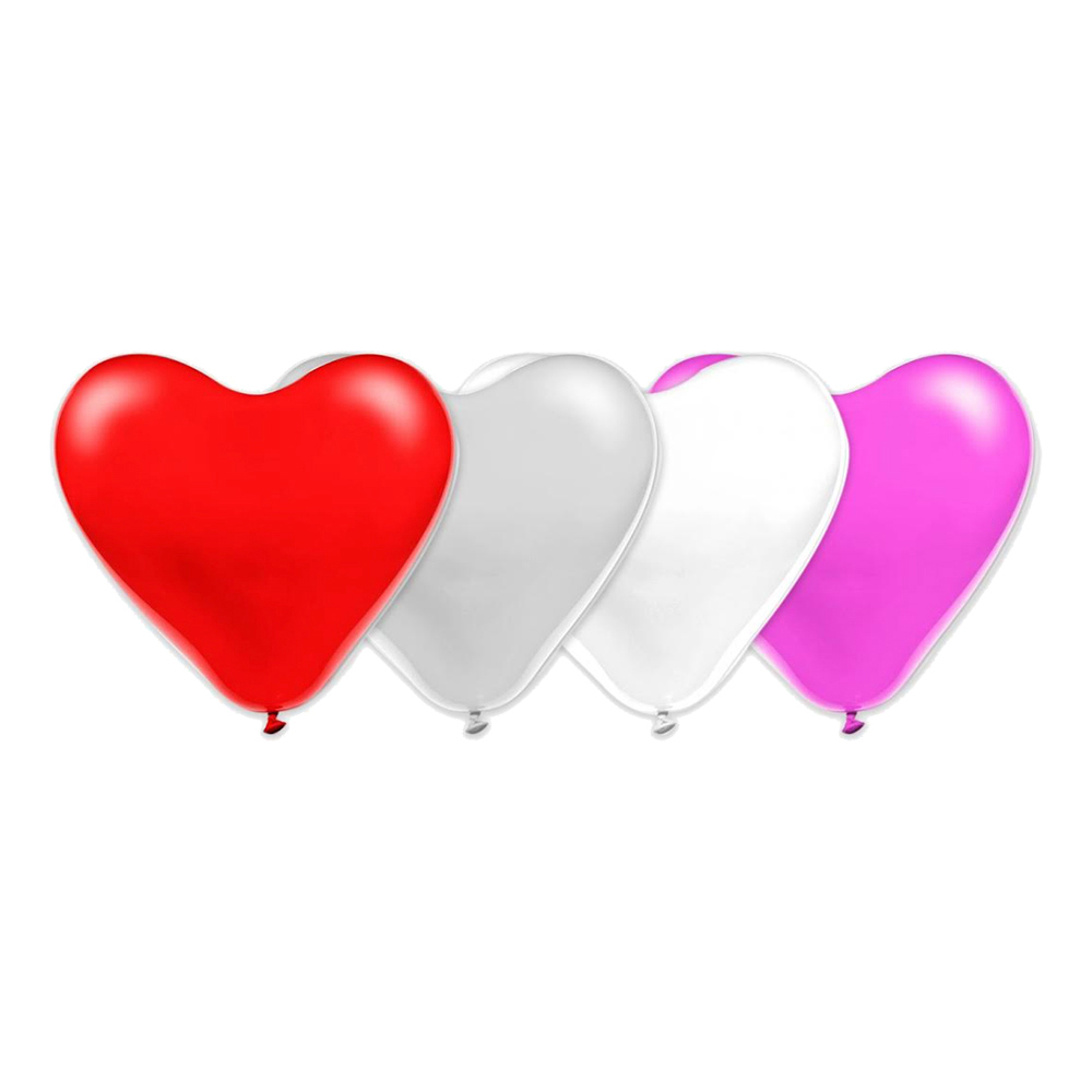 Jätteballonger Hjärtan Blandade Färger - 25-pack