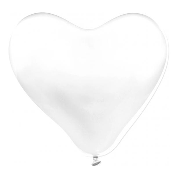 Jätteballonger Hjärtan Crystal Clear - 10-pack