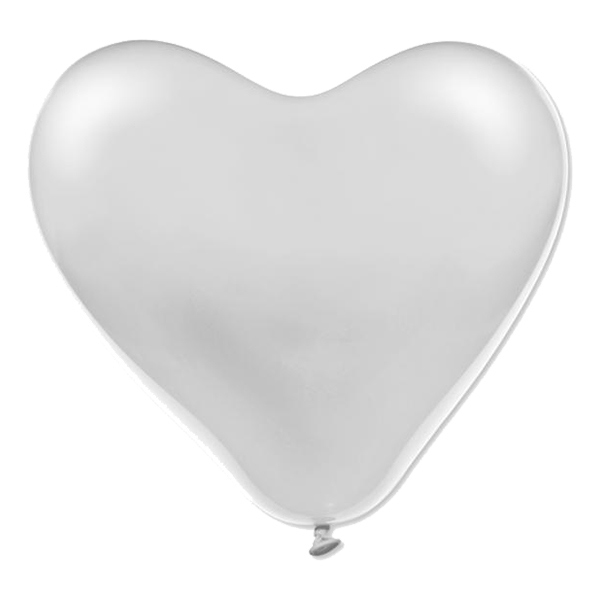 Jätteballonger Hjärtan Vita - 10-pack