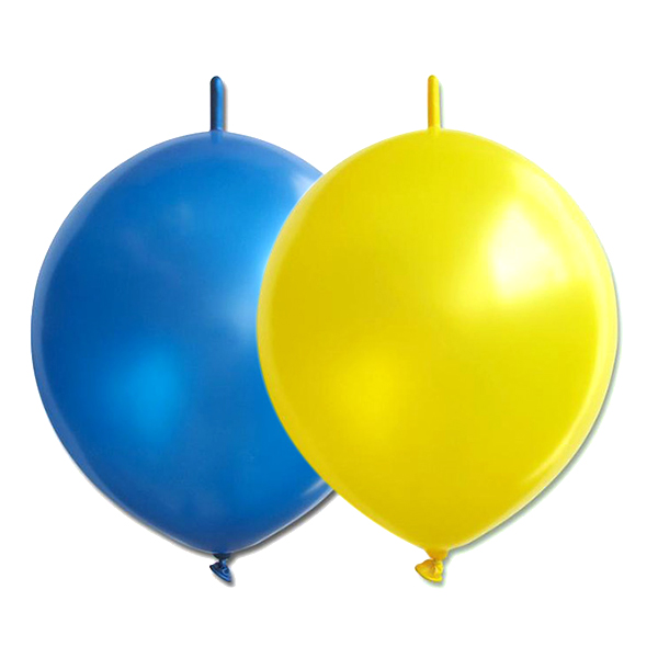 Kedjeballonger Gul & Blå - 25-pack