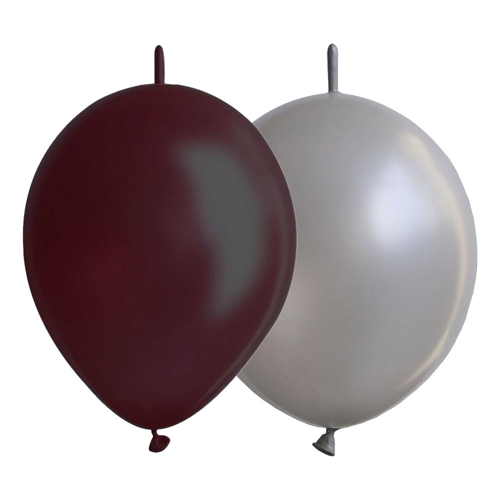 Kedjeballonger Silver/Svart - 10-pack